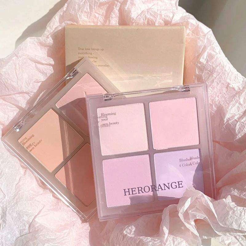 HERORANGE4色チークパレット｜ふくらみ・マット・ナチュラル・送料無料|undefined