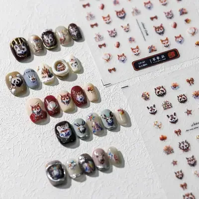 TENSOR NAIL ネイルシール｜動物柄・レトロ・ネイルチップ・ネイル・ネイルアート・ネイルステッカー・手の爪・手作り・DIY