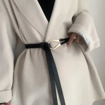 ベルト｜トレンド・穴あけ不要・細いベルト・おしゃれな結び方・シンプル