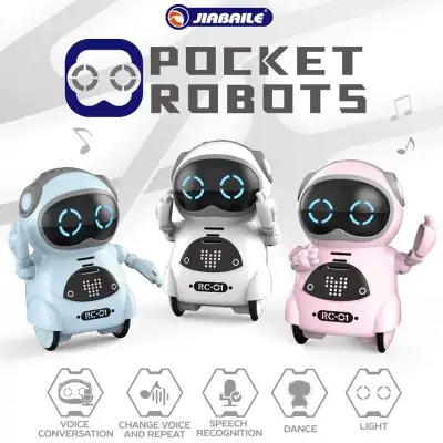 ロボットおもちゃ｜ポケットサイズ・多機能・子供用・音声・英語版・可愛い・知育