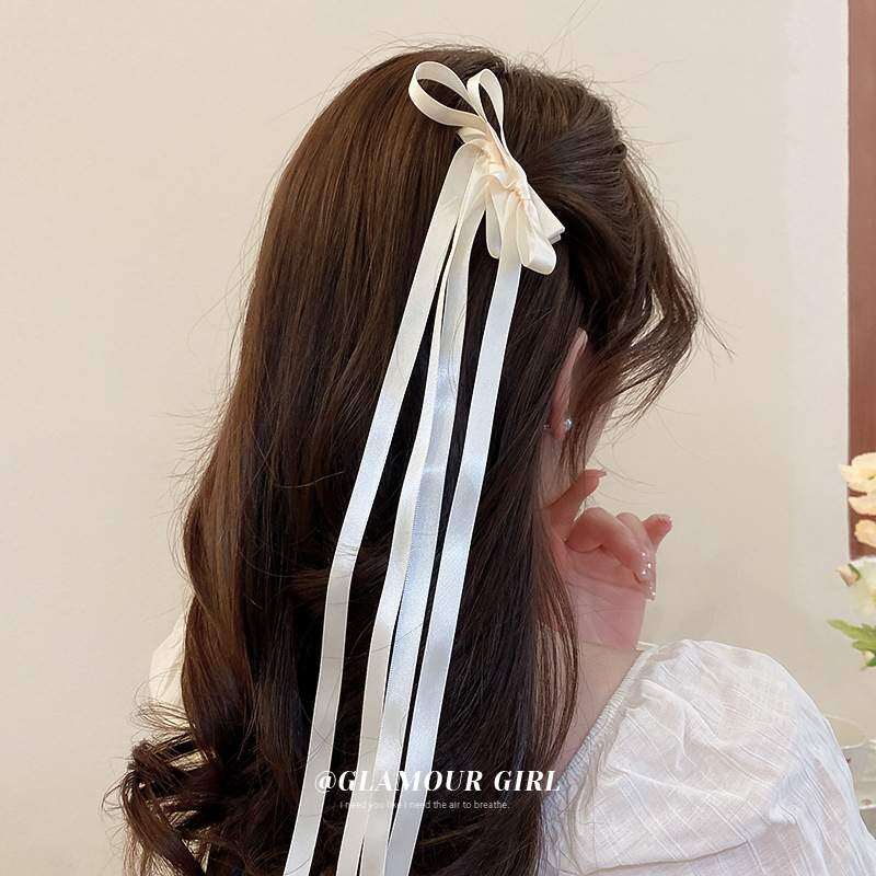ヘアクリップ｜リボン・ヘアアクセサリー・可愛い・少女感・おしゃれ・エレガント・女性用・フリンジ|undefined