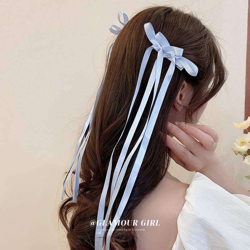 ヘアクリップ｜リボン・ヘアアクセサリー・可愛い・少女感・おしゃれ・エレガント・女性用・フリンジ|undefined