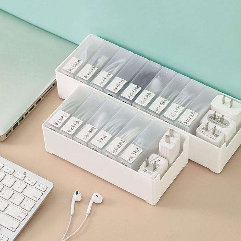 🌷収納ボックス🌷｜充電器・USB・データケーブル収納ボックス・デスクトップ用・引き出し・仕切り・オフィス・収納・文房具・文具|undefined