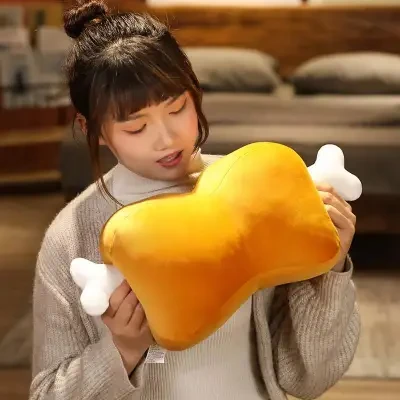 【ルフィがいつも食べている肉】ぬいぐるみ｜ルックス・クッション・抱き枕・ふわふわ・家庭用・骨が取り外せる・おもちゃ・ぬいぐるみ・ソファクッション