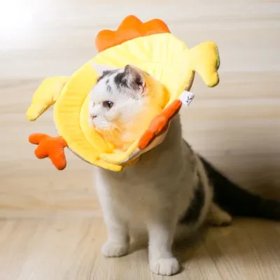 ペット用エリザベスカラー・猫犬用・咬み防止・舐め防止・恥ずかしいチキンデザイン・実用的