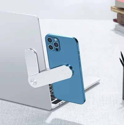 『人気応援商品』パソコン用スマホホルダー｜ディスプレイの横に設置し、メールや着信などに素早く対応♪リモートワークで作業する方に大活躍！