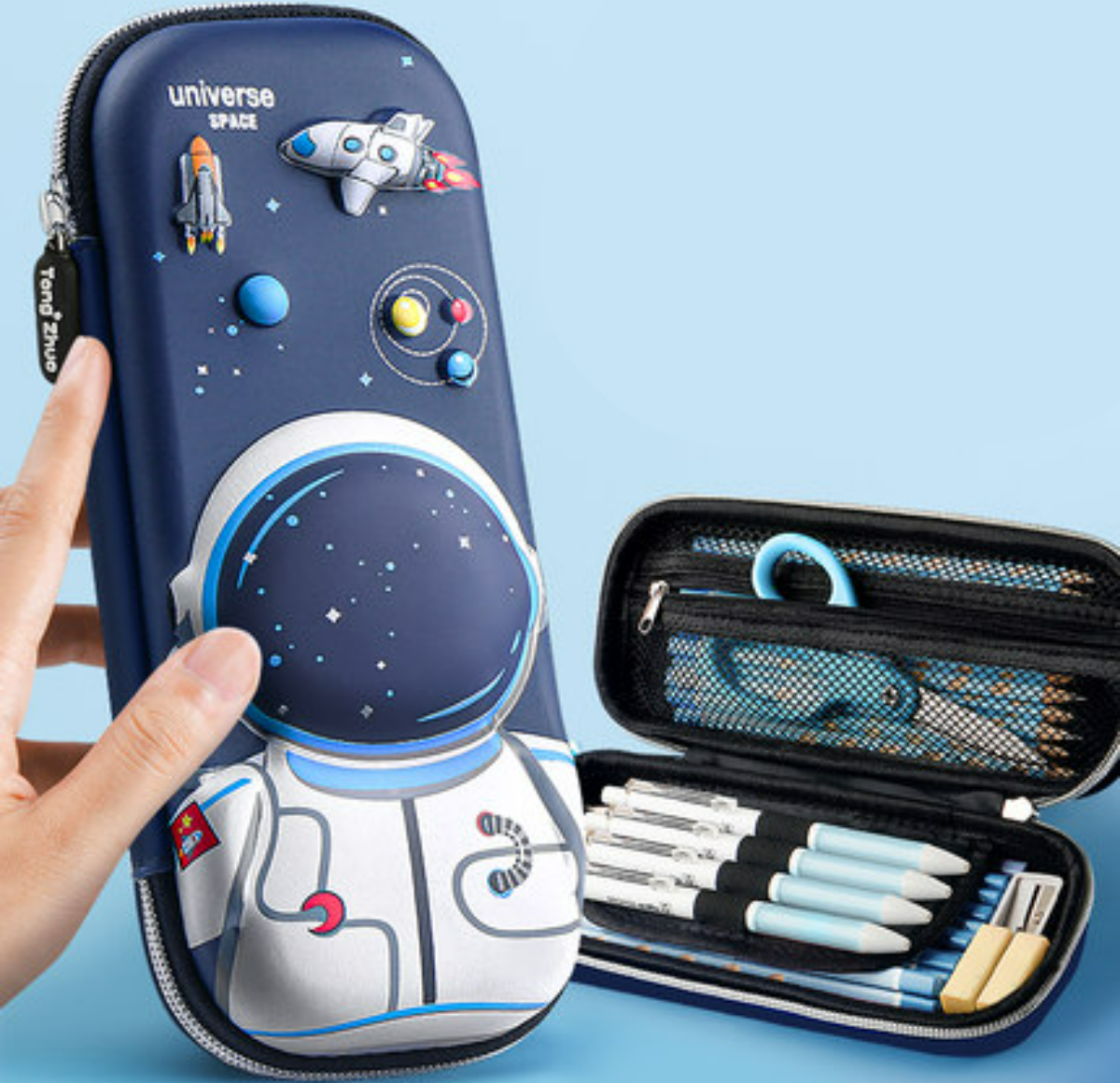 3D宇宙飛行士ペンケース│気分一新、新学期はペンケースを変えてみよう！子供に最適なプレゼント♪コンパクト・大容量・おしゃれデザイン