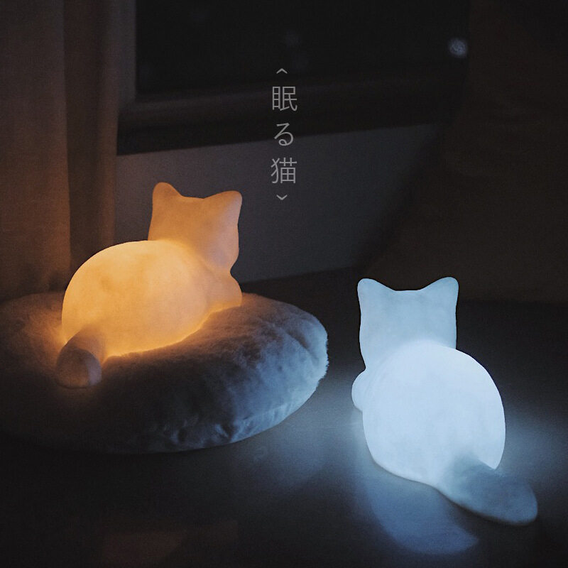 『人気応援商品』猫型テーブルランプ｜猫のデザインと癒し簡潔な風格で、大人気です。柔らかさや温もりを感じてお部屋の雰囲気をより上質感溢れますが、こんな魅力がこの猫ライトにはある。|undefined