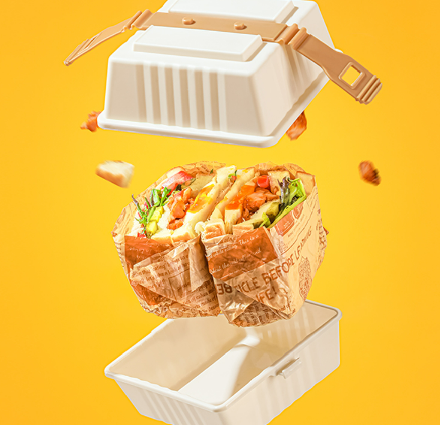 サンドイッチボックス│形が崩れにくい！持ち運びやすい、通勤・登校・ピクニックに最適|undefined