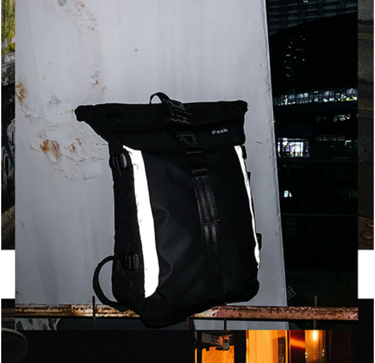 ロールトップ式超大容量リュック｜防水・光反射機能付き、ミニマリストに最適なロールトップバッグ