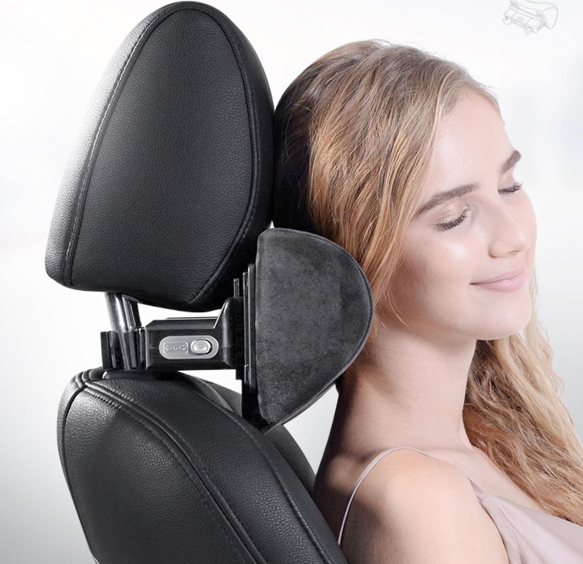 車載用頚椎ピロー｜電気を使わないプレスタイプで、上下左右に好みの位置まで調節が可能♪首をしっかりサポートし、快適にドライブを楽しめます♪|undefined