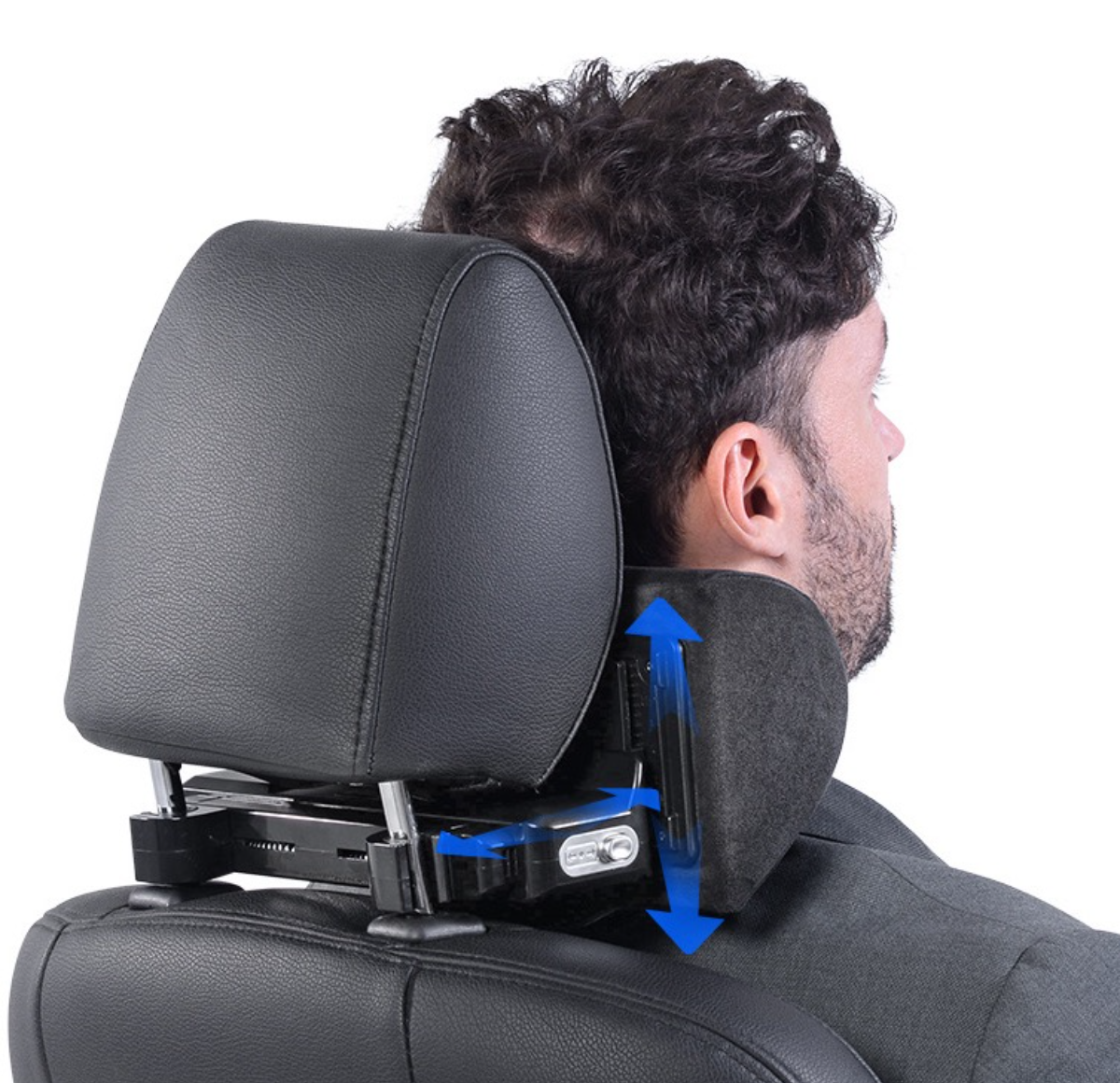 車載用頚椎ピロー｜電気を使わないプレスタイプで、上下左右に好みの位置まで調節が可能♪首をしっかりサポートし、快適にドライブを楽しめます♪|undefined