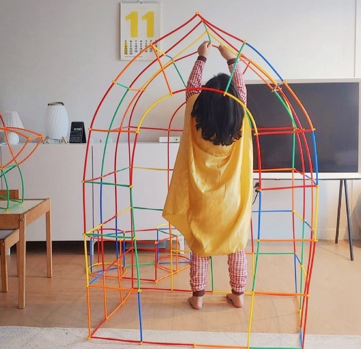 『知育おもちゃ』チューブ型ビルディングブロック ｜創造性と想像力を育む！親子で楽しむのに最適で、環境配慮型素材を使用♪