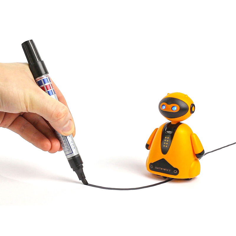 『海外大人気おもちゃ』ミニ誘導ロボット｜光センサーを通して白い紙の黒い線を識別し、線の方向に従って移動する·ロボットおもちゃ|undefined