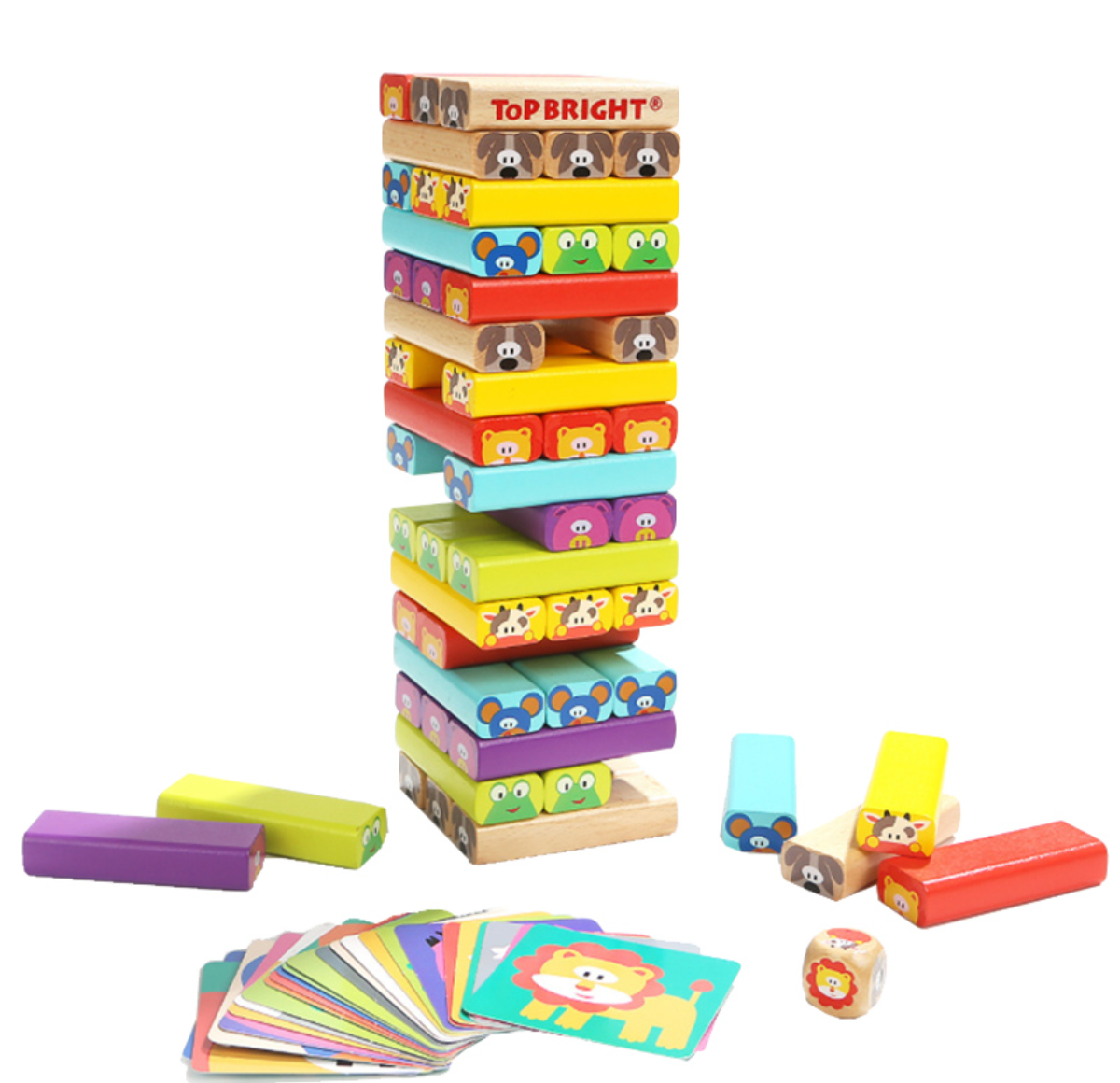 『テーブルゲームの定番バランスゲーム！』木製 ブロック｜積み木、ドミノ、立体的に好きな形が造れ想像力を使う立体組み立てブロック等々、様々な遊び方が可能|undefined