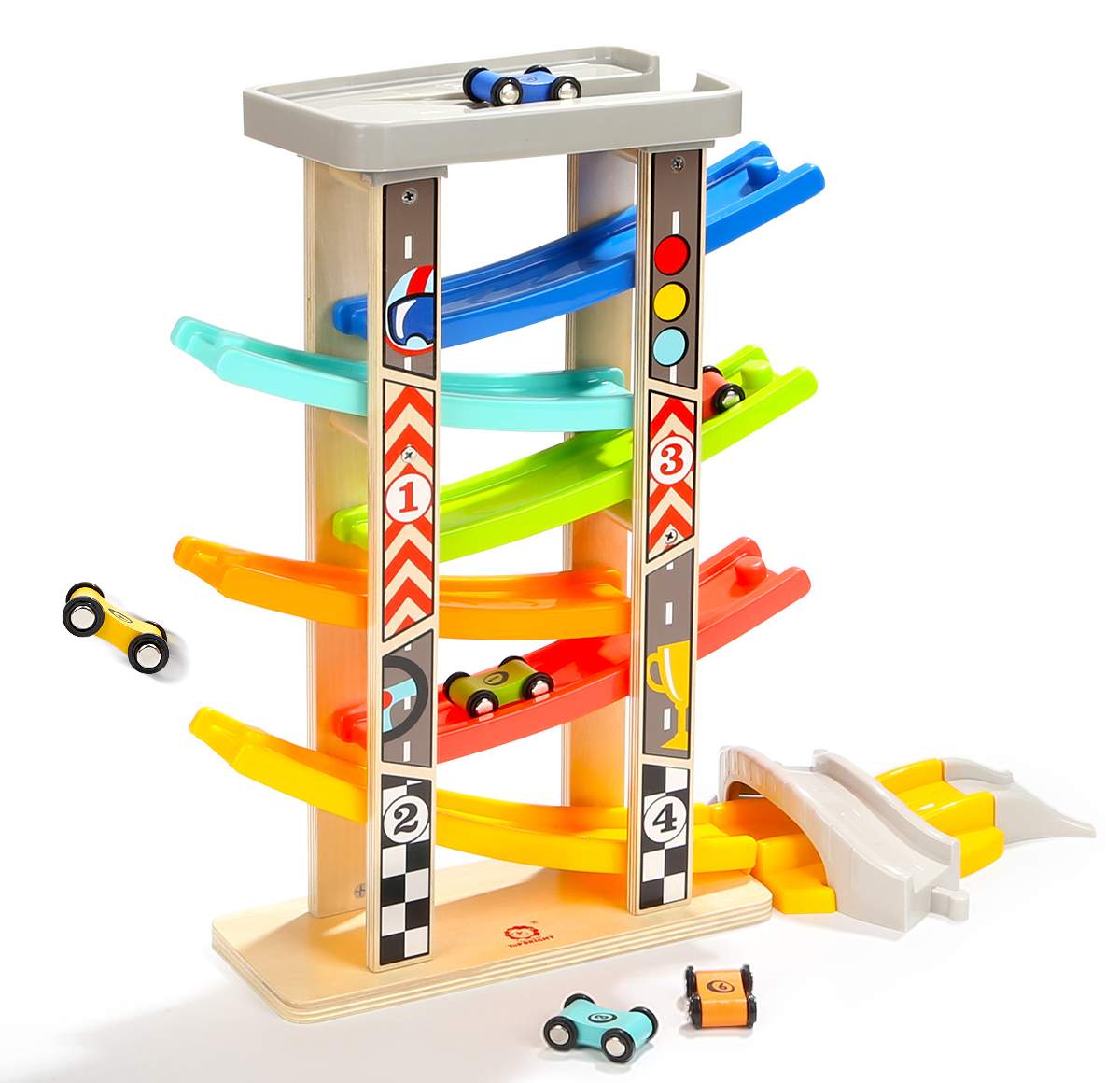 『人気おもちゃ』スロープトイ｜レインボースロープ をスムーズに滑り降り、子供の視覚追跡能力を発達できる
