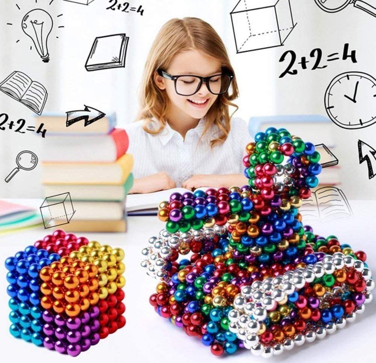『大人のおもちゃ』マグネットボール ｜磁力性が強く·色が落ちにくい·数千種の幾何図案を組み合わせできる