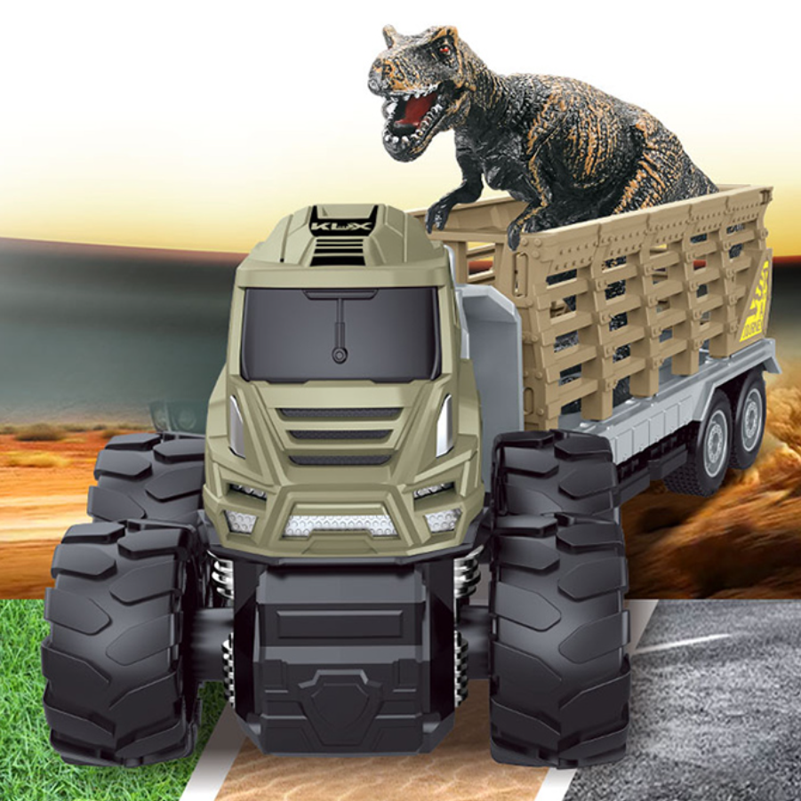 『大人気おもちゃ』恐竜&トラック おもちゃ｜1トラック走行可能·電池不要·子供の想像力、手と目の協調能力を向上させ