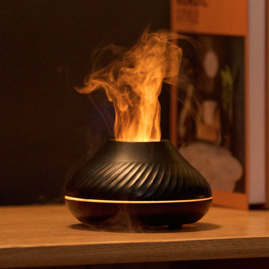 7色炎の雰囲気 アロマ対応加湿器｜本物の火のように見えます！ 予約