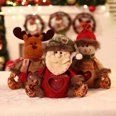 Sparkling 『 メリー クリスマス～』クリスマス·ギフトバッグ｜サンタさん、トナカイ、スノーマンのお腹にプレゼントを隠して、大切な人に渡しましょう～