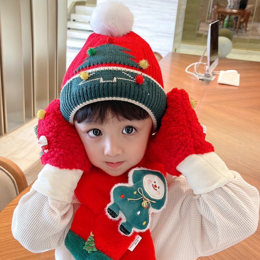 『 メリー クリスマス～』クリスマス　帽子｜可愛くて暖かい、お子様への最高のクリスマスプレゼント☆