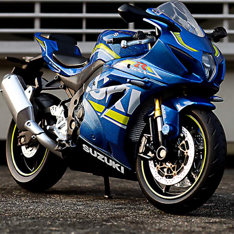 『人気オートバイモデル』1/12 SUZUKI　鈴木 GSX-R1000 オートバイ｜ショックアブソーバ機能があり·車輪は回転可能·ハンドルが左右回す可能·車体を忠実に再現