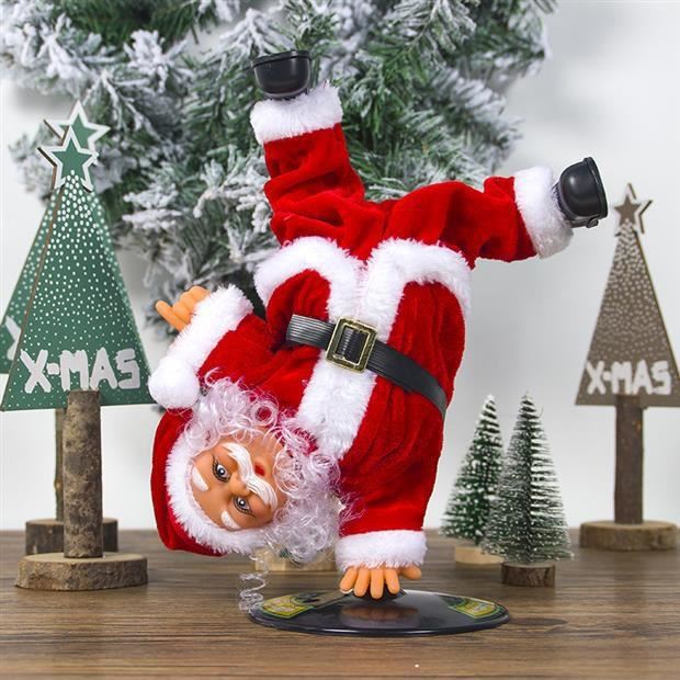 【クリスマス特集】逆立ち回転サンタ｜動き、音が鳴る賑やかで楽しいクリスマス飾り