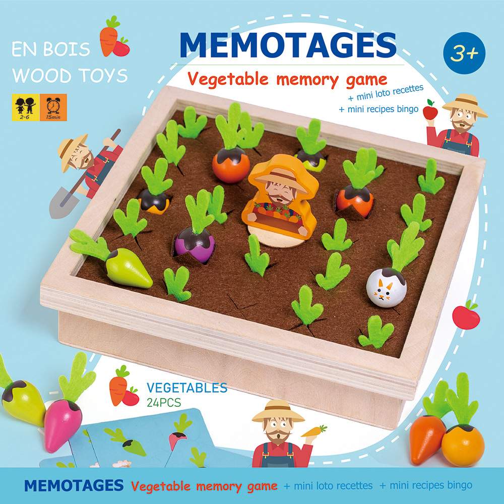『知育おもちゃ』野菜畑のメモリーゲーム｜楽しく遊びながら記憶力を鍛えるUP！