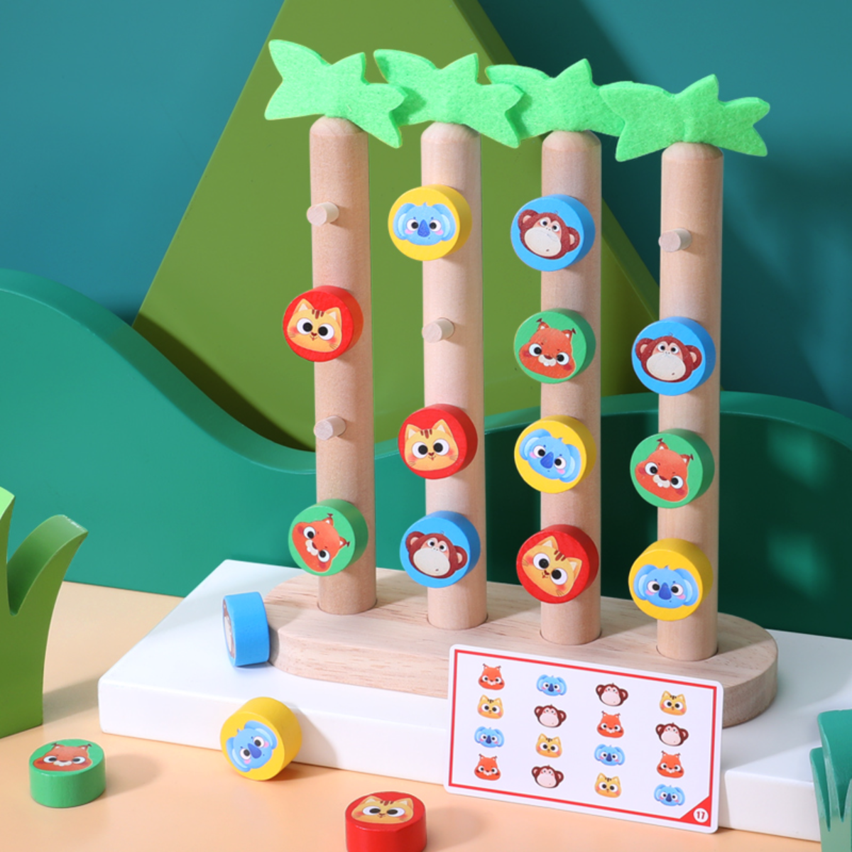 『今月の新品おもちゃ』木製　木登りゲーム｜色の認識·手先の感覚や創造力、想像力·判断力を磨くことができる|undefined