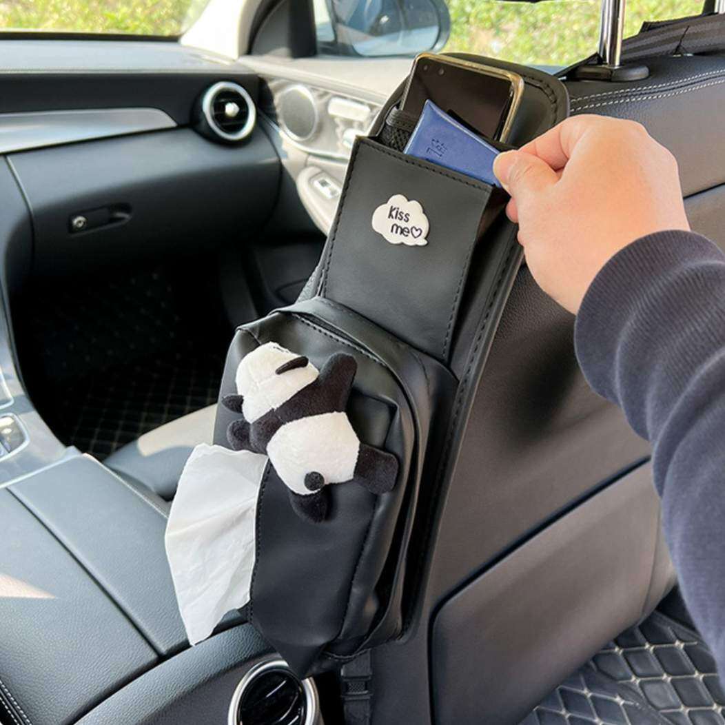 パンダの車用収納バッグ｜可愛いパンダで車内雰囲気を盛り上がる！
