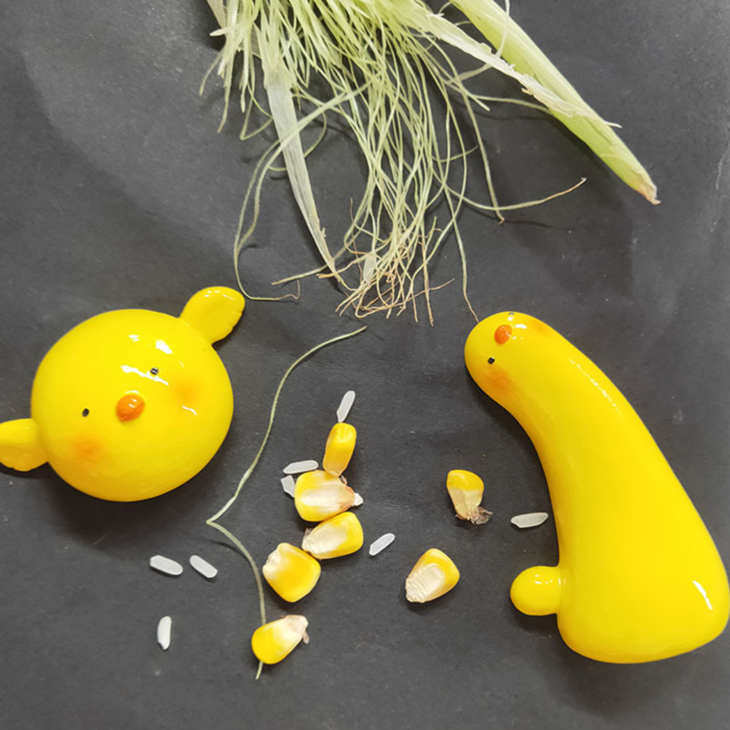 冷蔵庫マグネット ひよこの４羽セット｜ 3D立体デザイン可愛いマグネット 冷蔵庫/地図に最適 |undefined