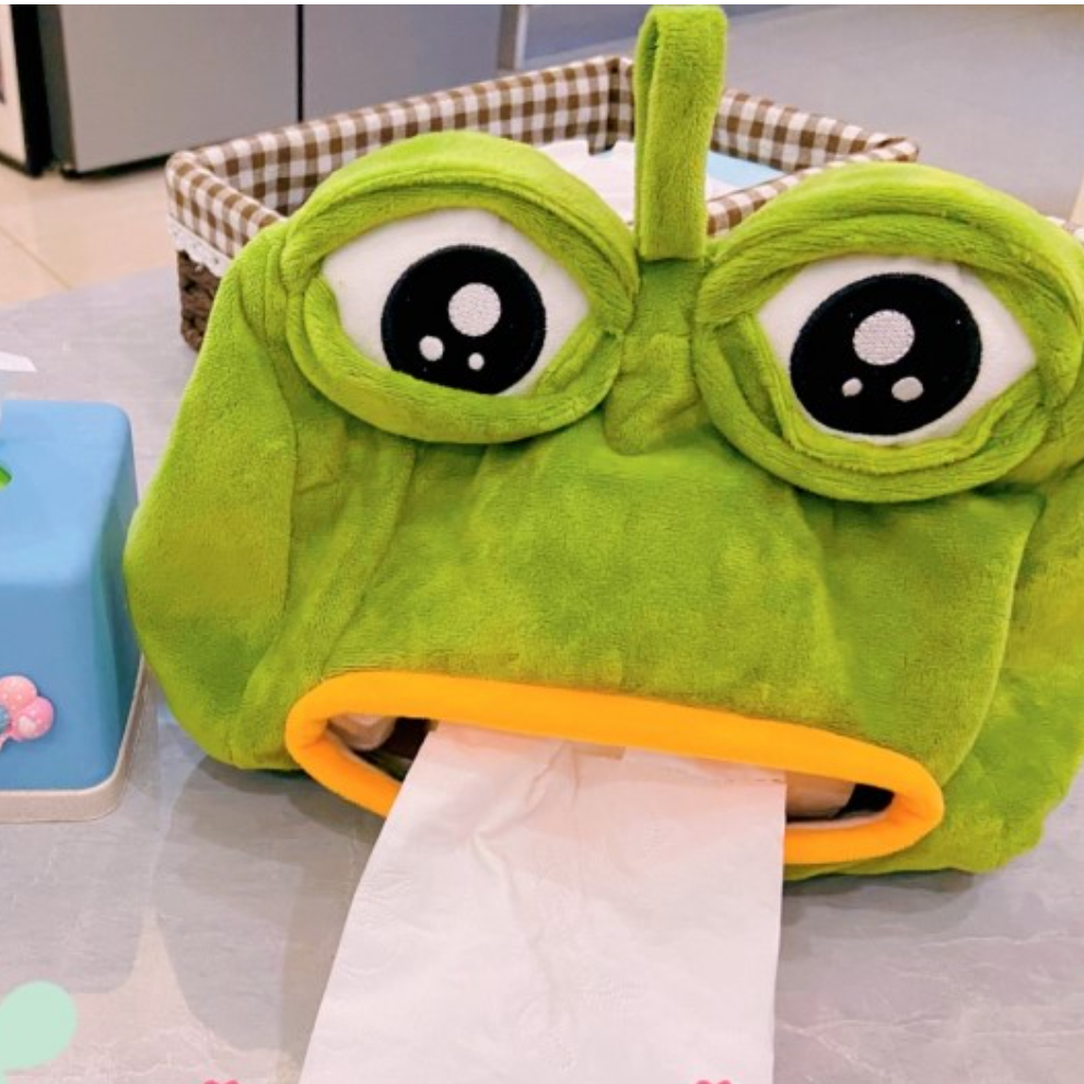 カエルティッシュカバー  ぬいぐるみ｜お部屋に飾っていつでもおもしろい|undefined