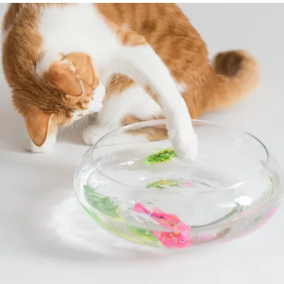 電動魚 魚の真似 猫おもちゃ｜ペットおもちゃ 水槽の水が好きな猫に満足