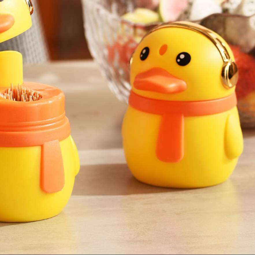 爪楊枝ケース 自動式 かわいい｜使わないときは、蓋がしまっているので衛生的に使用する