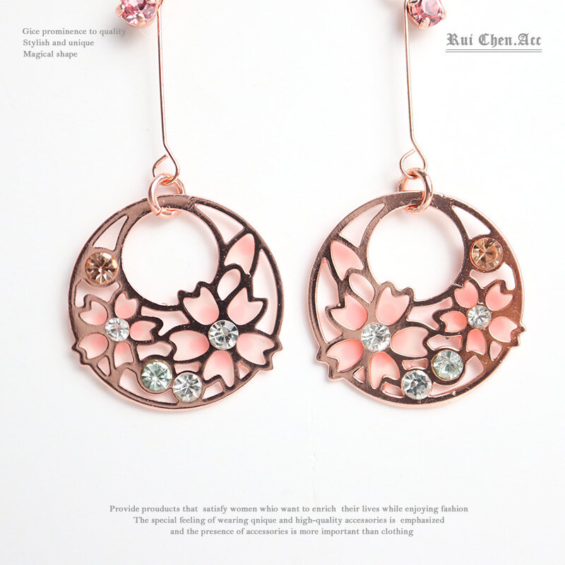 ピアス｜アクセサリー・イヤリング・桜・エナメル・S925シルバー・ノンホール・クリップタイプ|undefined