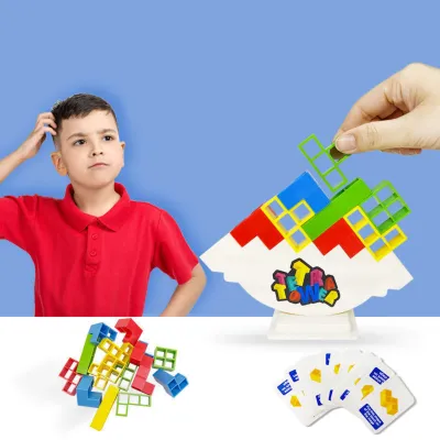 『知育玩具』バランスブロック｜手先の力加減を調節して慎重に積み上げる遊びは、集中力と指先運動の発達を促す