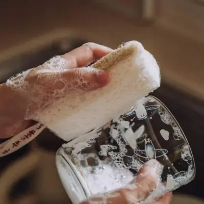【樹可】生分解木繊維とへちまの 2in1 キッチンスポンジ