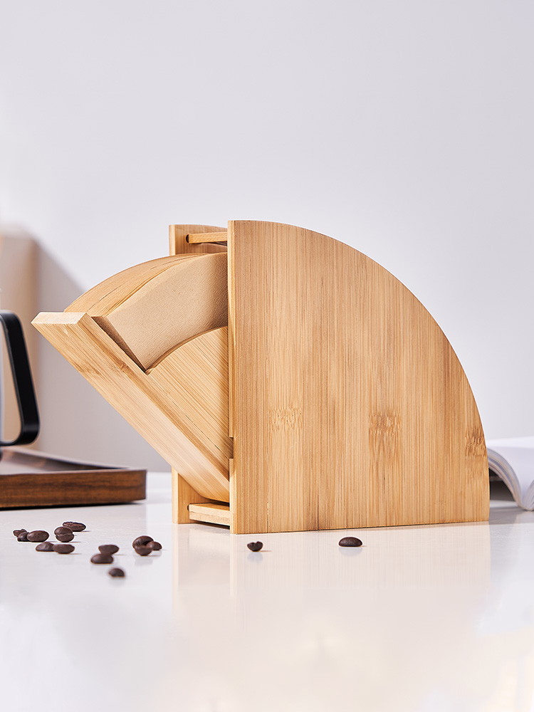 コーヒーフィルター収ケース｜100枚収容でき　垂直に直立するのに便利な90°の直角に設計されています