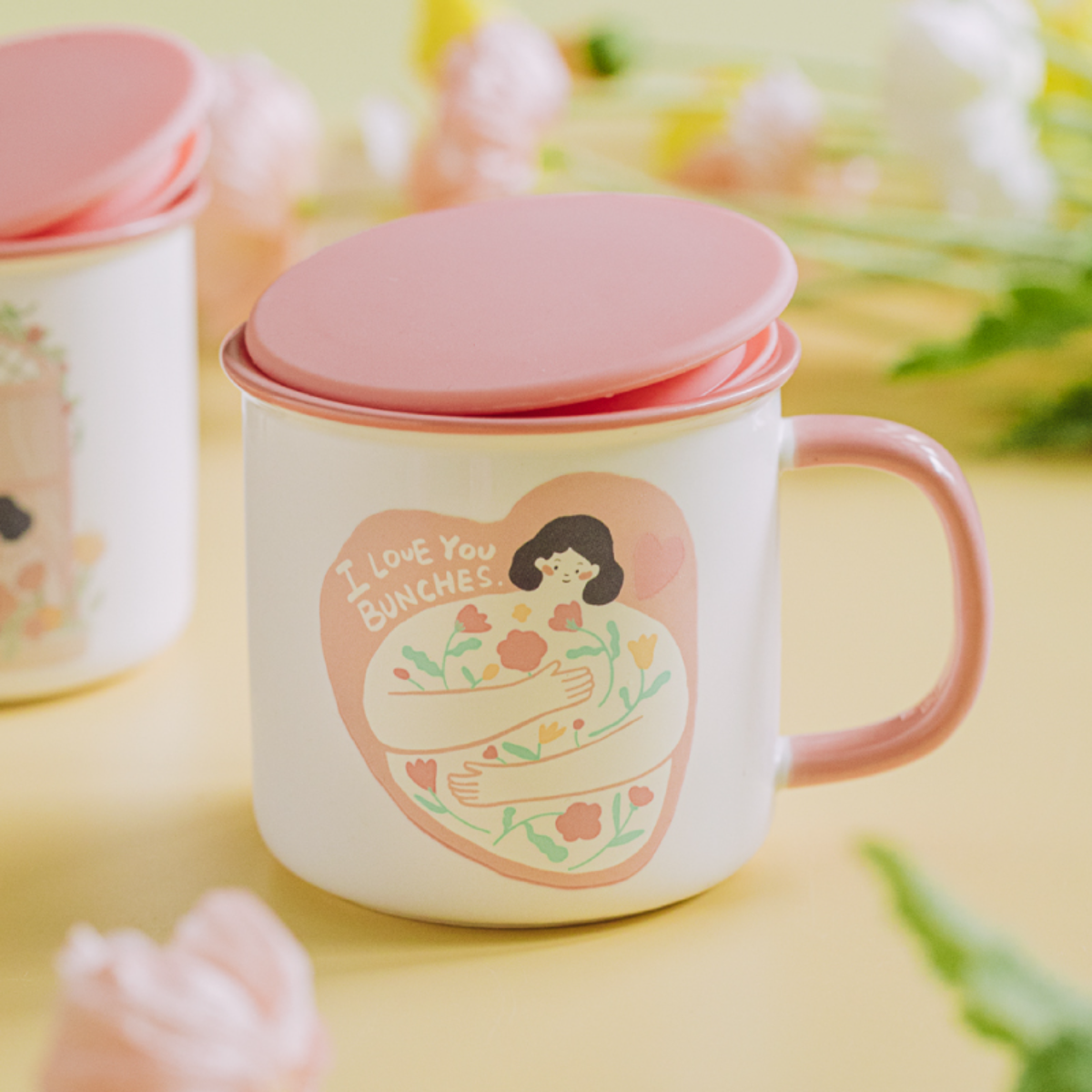 【樹可】蓋つき水温度で色が変わるマグカップ（ピンク400ml）｜ 琺瑯製 母の日 プレゼント推薦|undefined