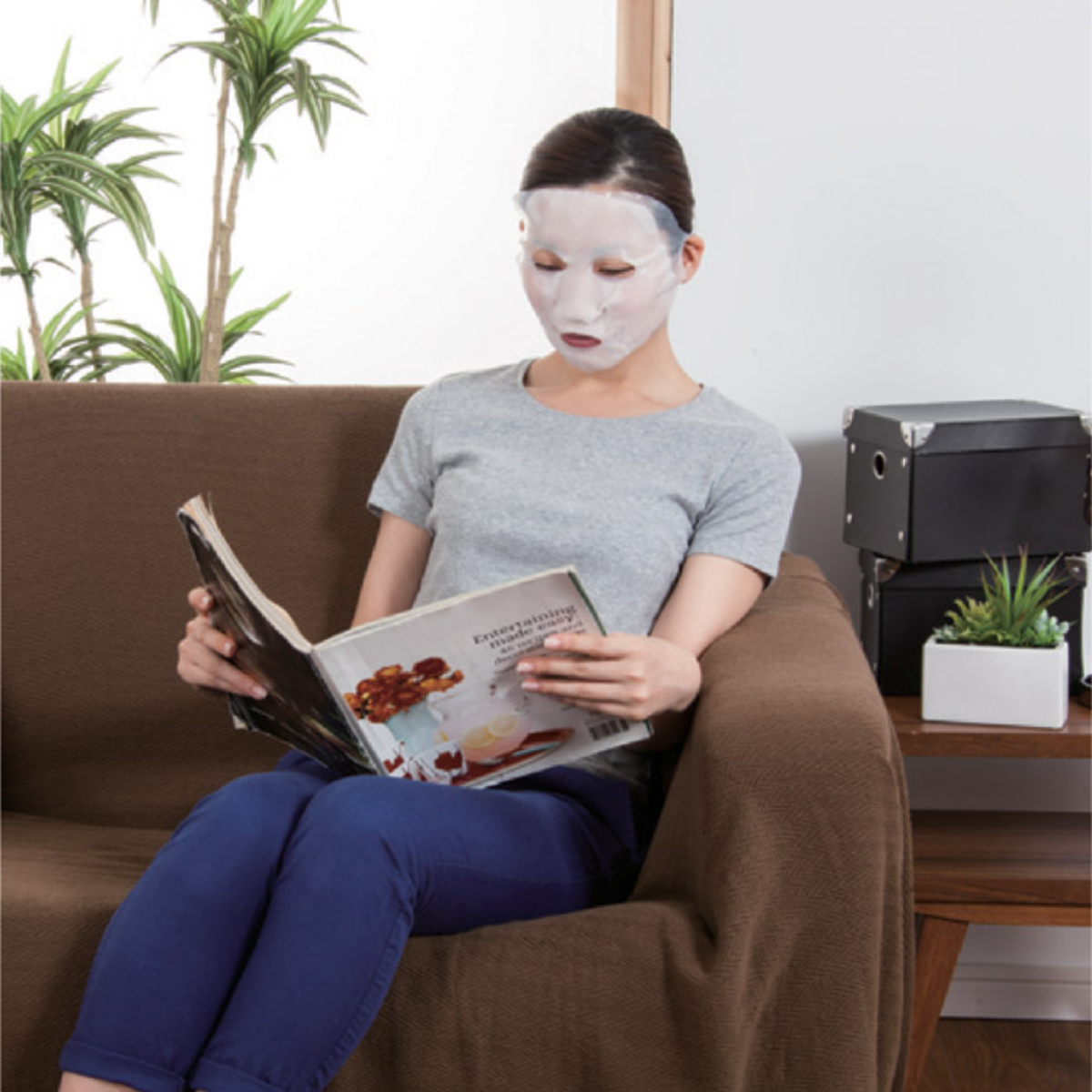  シリコン フェイス用マスク｜シートマスクの乾燥を防ぎ、サウナ効果で美容液を効果的に|undefined