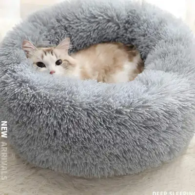 【サイズ確認必要】もこもこ猫ベッド｜超柔らかい 弾力性に優れている 猫と小型犬用