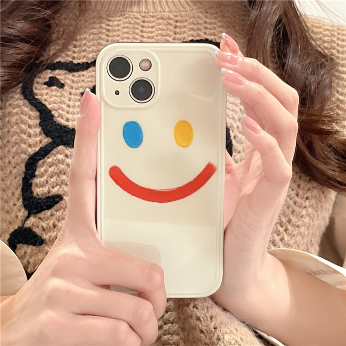 笑顔のクリアiPhoneケース｜元気をくれる大人気のスマイルフェイスケース|undefined