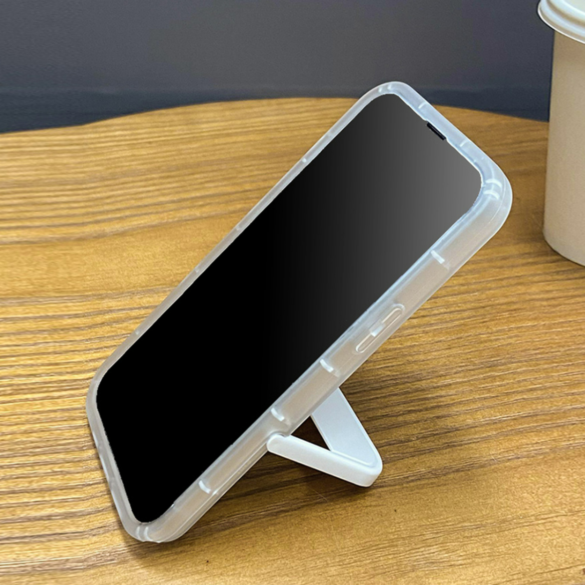 「春の新生活」スマホスタンド付きiPhoneケース｜レークブルーとハート模様を組み合わせて、清新なスタイル|undefined