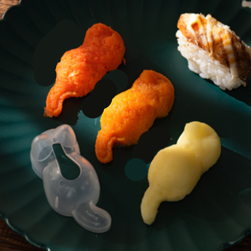 子猫型のおにぎりモールド｜子猫のおにぎりが作れる寿司メーカー！ごはんだけじゃなく野菜ピューレも入れてよし！|undefined