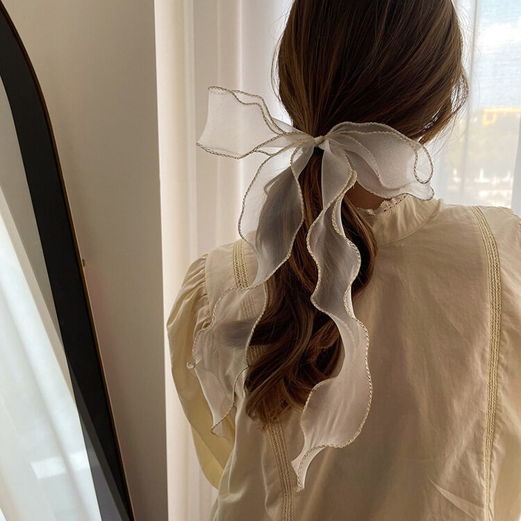 ヘアゴム｜透明・チュール・大きめ・リボン・カラフル・フリル・ヘアアクセサリー・可愛い|undefined