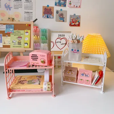  ミニ 収納 棚｜多機能 オフィス用品 かわいい 子供部屋 組み立て式