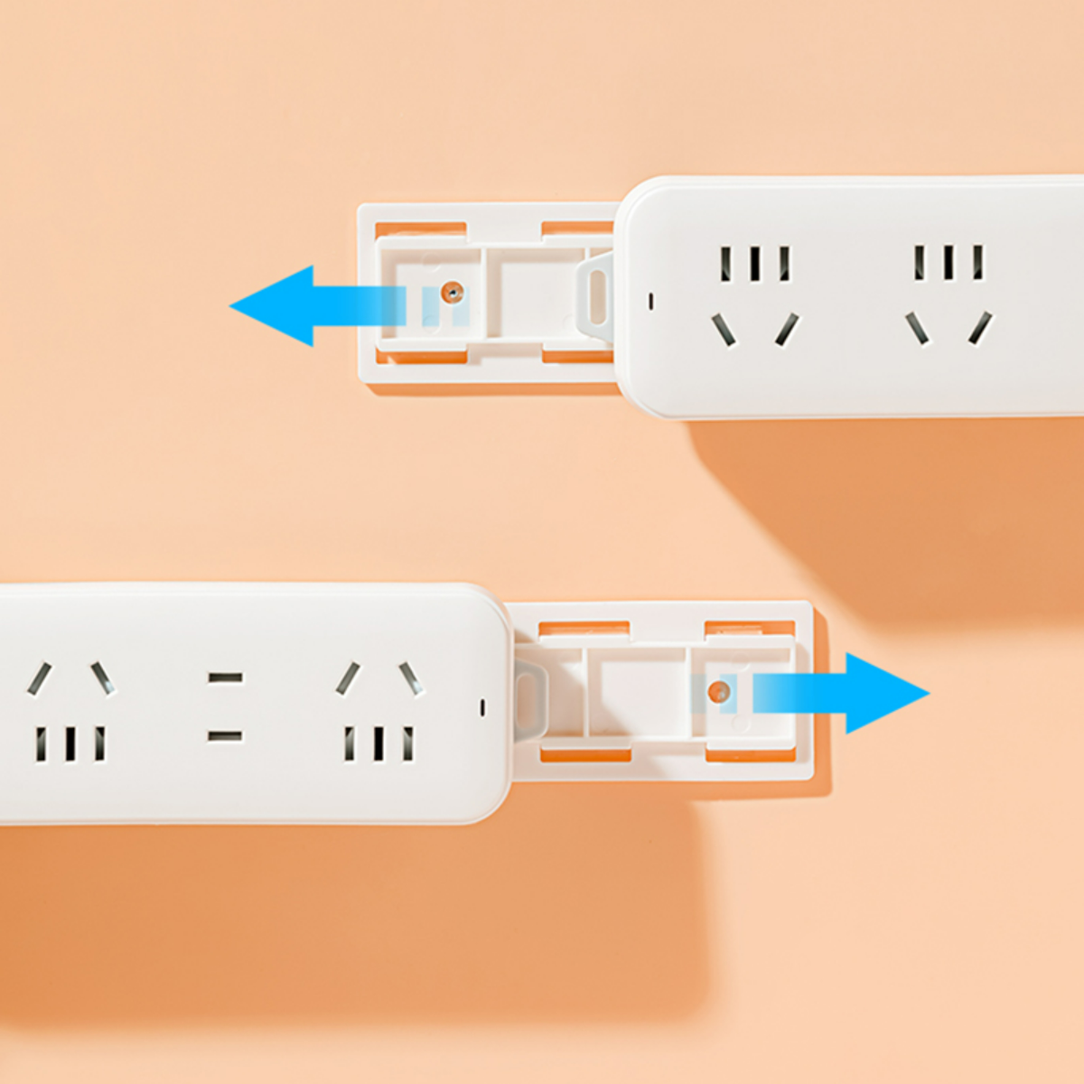 電源タップホルダー丨しっかり固定・安定・収納・整理・挿入タイプ・固定ホルダー・移動可能・穴あけ不要・強力粘着|undefined