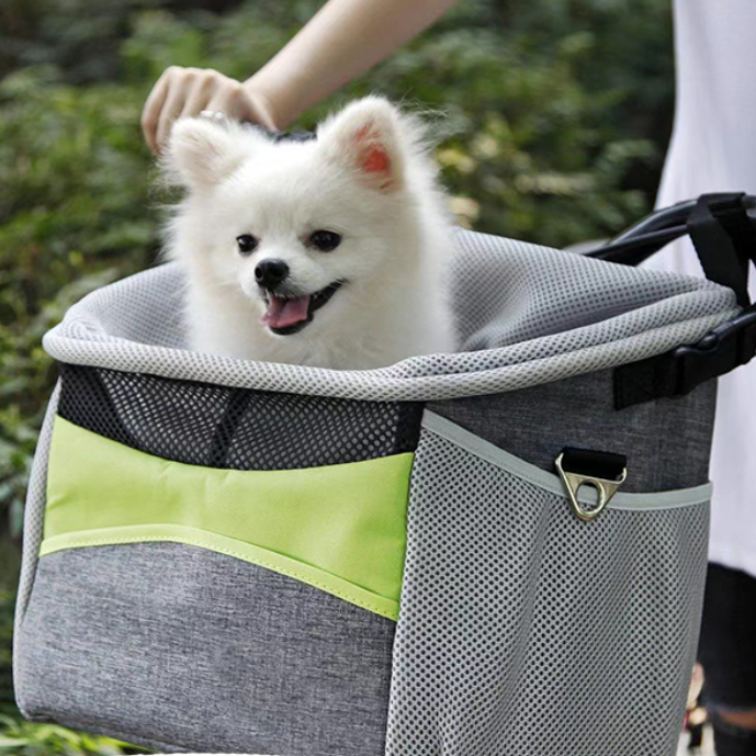 自転車用 キャリーバック｜お出かけ サイクリング 脱着式 小型犬用 飛び出し防止|undefined