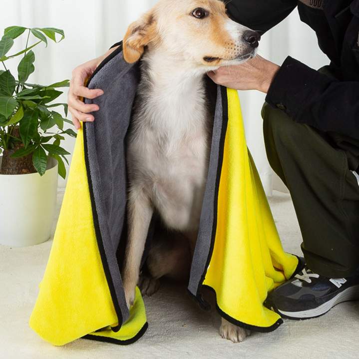 ペット用バスタオル｜犬のお風呂用 大判 瞬間吸水 速乾生地 柔らかい