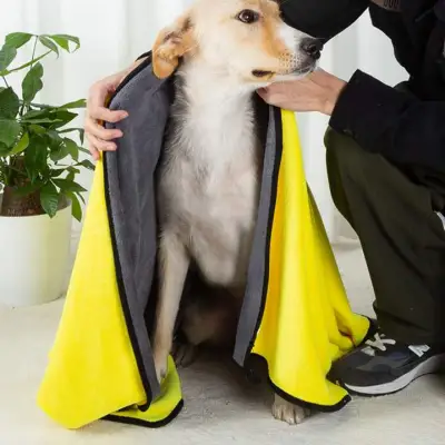 ペット用バスタオル｜犬のお風呂用 大判 瞬間吸水 速乾生地 柔らかい
